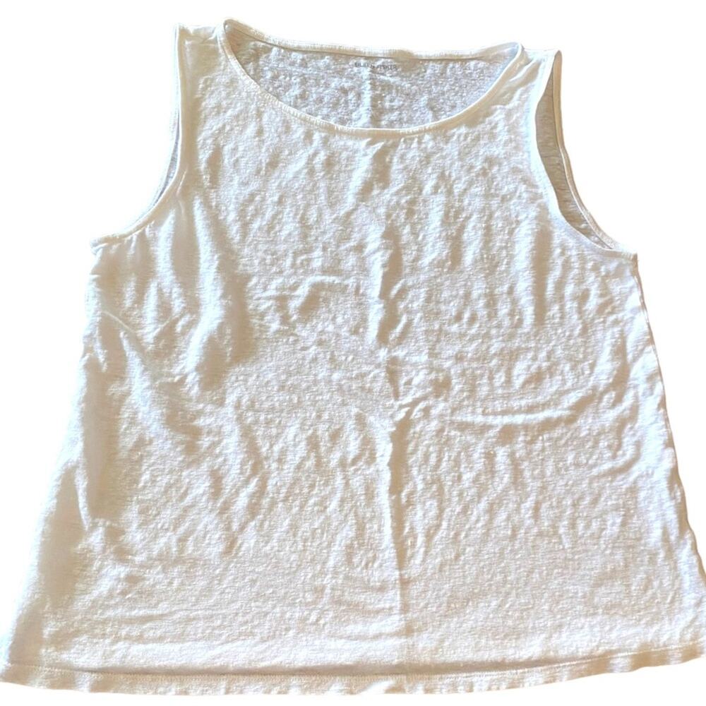 Eileen Fisher Size Small Lightweight Jersey Knit Sleeveless Crew Neck Shell